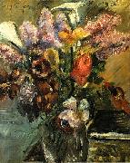 Lovis Corinth, Tulpen, Flieder und Kalla